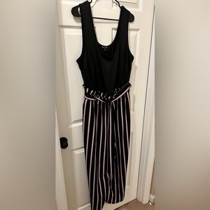 2xl Black with stripes stretchy Romper